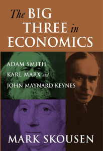 Big Three in Economics Adam Smith Karl M