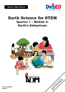 EARTH SCIENCE FOR STEM - QUARTER 1, MODULE 2
