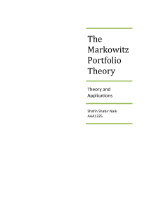 The Markowitz Portfolio Theory
