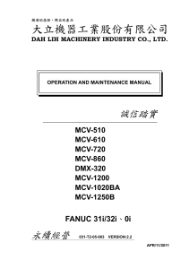 MCV 510-1250B Operation and maintenance manual V2 2