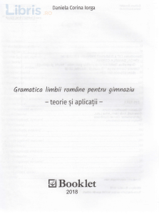 Gramatica limbii romane pentru gimnaziu (1)