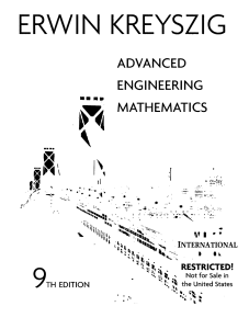 7 Advanced Engineering Mathematics - 9th Edition