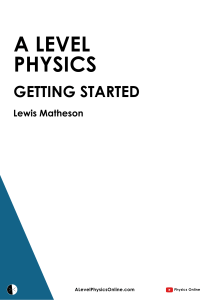 Starting A Level Physics
