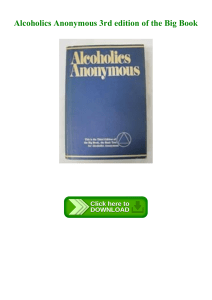 (PDF) Alcoholics Anonymous 3rd edition of the Big Book 