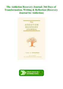 (DOWNLOAD BOOK) The Addiction Recovery Journal 366 Days of Transformation  Writing & Reflection (Rec