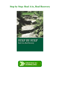 (READING) Step by Step Real AAs  Real Recovery 