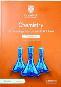 Cambridge International AS  A Level Chemistry Coursebook