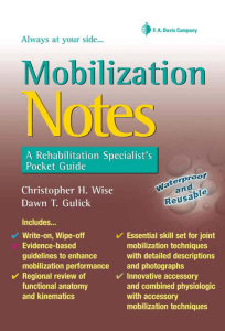 Mobilization Notes Rehabilitation Specialists Pocket Guide