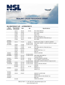 NSL Aerospace Sealant CrossReference Chart