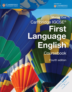 Cambridge IGCSE First Language English Coursebook (fourth edition) public