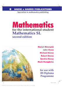 ib math sl book 2nd edition