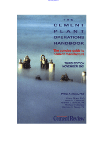 Cement plant operation handbook