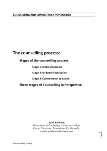 stages of counselling