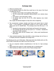Exchange rates worksheet