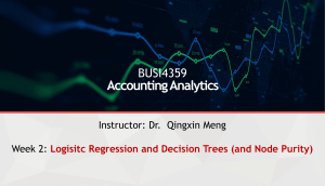 Student Week 2 - Logistic Regression and Decision Trees