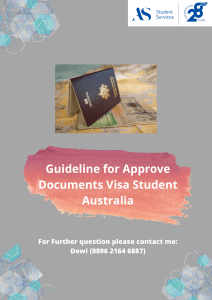 Guideline Documents Student Visa