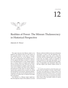 Realities of Power The Minoan Thalassocracy