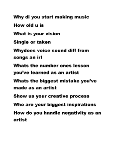 Why did you start making music. Q&A for music artists.