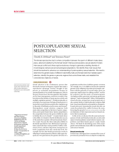 Evolution of sexPostcopulatory sexual se (1)