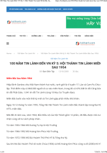 100 Năm Tin Lành Đến VN Kỳ 5 Hội Thánh Tin Lành Miền Bắc Sau 1954 - HOITHANH.COM