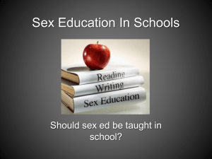 Sex-Ed in Schools 