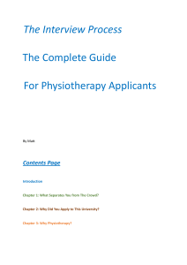 MSc Physio interview guide E Book