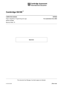 2a cs marking scheme