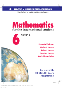 Mathematics MYP6 TEXTBK