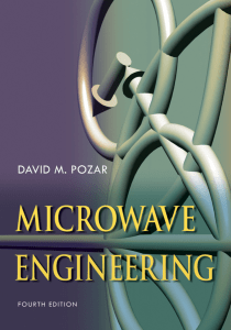 Microwave Engineering David M Pozar 4ed