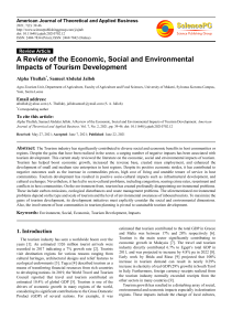 A Review of the Economic, Social and Environmental