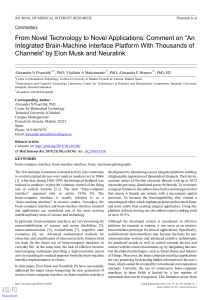 From Novel Technology to Novel Applications: Comment on “An Integrated Brain-Machine Interface Platform With Thousands of Channels” by Elon Musk and Neuralink