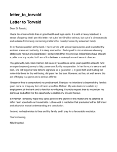 letter to torvald
