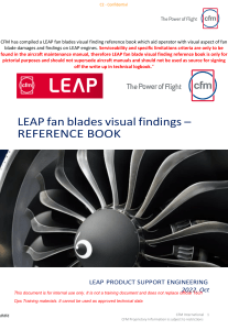 LEAP fan blades visual findings REFERENCE BOOK revF