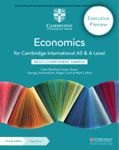 Cambridge International AS   A Level Economics  - Executive Preview