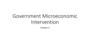 Government Microeconomic Intervention