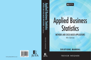 Applied Business Statistics 4th Edition 