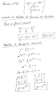 Variacion de Parametros Ecuaciones Diferenciales