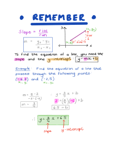 Slope Notes (Refresher)