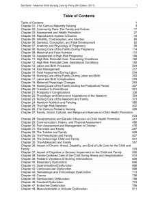 TestBank Perry Maternal Child Nursing Care 6th 2017