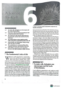 Cell Biology: A Tour of the Cell