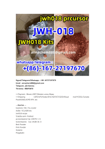 Cook jwh018 kits, JWH018 recipe ,strong noids whatsapp +8616727197670