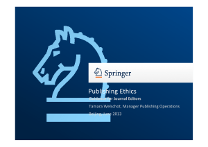 Publishing Ethics