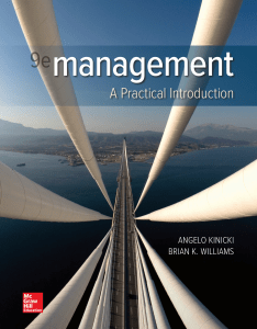 Management A Practical Introduction 9e by Angelo Kinicki, Brian Williams ebook