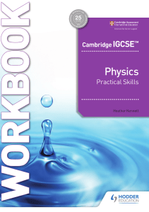IGCSE Physics - 0625 - Practical Skills Workbook