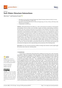 Soil-Water-Structure Interactions