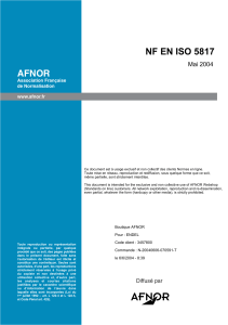 NF EN ISO 5817 critéres accepation défauts