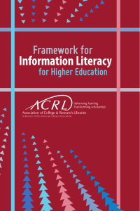 Framework for Information Literacy for Higher Education