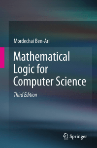 Ben-Ari Mathematical Logic for Computer Science, Springer 2012
