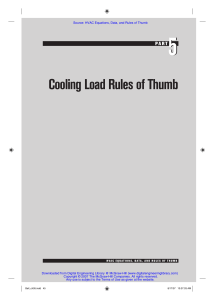 Cooling Load Rules of Thumb