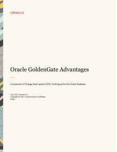 Oracle GoldenGate Advantages